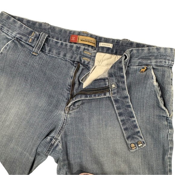 Vintage Old Navy Trouser Jeans Y2K Ultra Low Waist Wide Leg Distressed | 16 33" - Picture 12 of 13